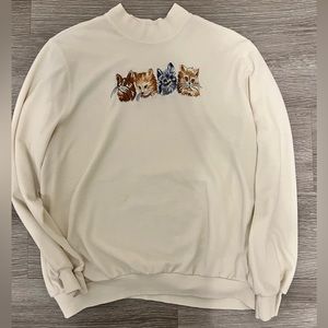 Cat Turtle Neck Top